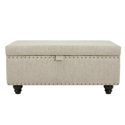 Picture of Color: Saddle Brown  40'' Wide Tufted Rectangle Storage Ottoman with Storage