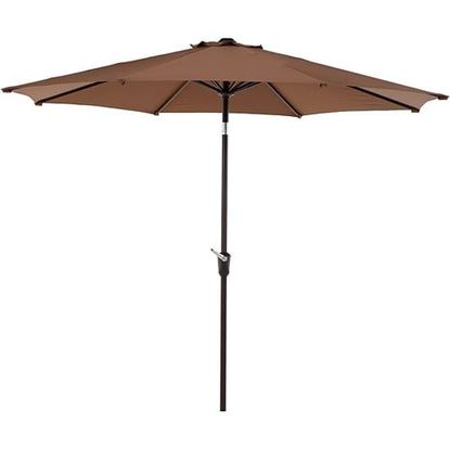 Изображение Color: Coffee  SR Patio Outdoor Market Umbrella with Aluminum Auto Tilt and Crank