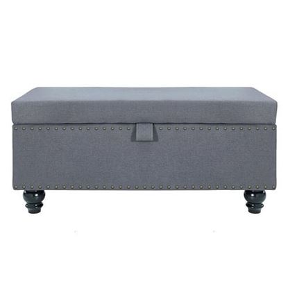 Picture of Color: Grey  40'' Wide Tufted Rectangle Storage Ottoman with Storage