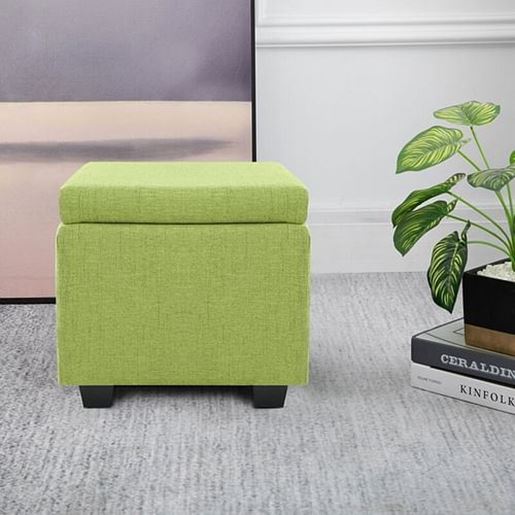 Picture of Color: Yellow Green  18'' Wide Tufted Square Storage Ottoman with Storage