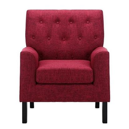Image de Color: Red  30'' Wide Tufted Armchair