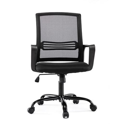 Picture of Color: Black Office Chair, Breathable Mesh Office Desk Computer Desk Chair with Lumbar Support