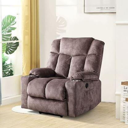 Picture of Color: Camel Power Lift Recliner Chair 3 Positions Reclining Chairs Electric Sofa Recliner for Livingroom,Grey