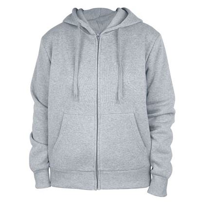 Image de . Case of [12] Women's Full Zip Fleece Hoodie Sweatshirts - S-3XL, Heather Grey .