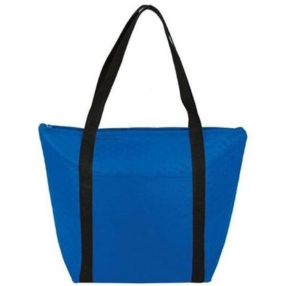 Picture of . Case of [50] Artic Zipper Insulated Cooler Tote - Royal Blue .