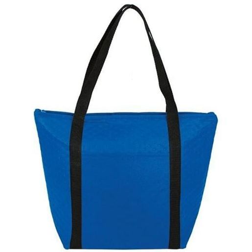 Picture of . Case of [50] Artic Zipper Insulated Cooler Tote - Royal Blue .