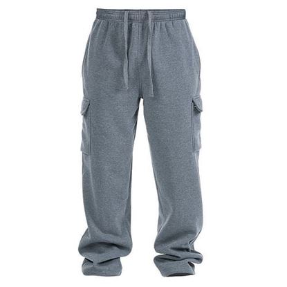 Picture of . Case of [24] Men's Plus Size Fleece Sweatpants - Light Grey, 3X-5X .