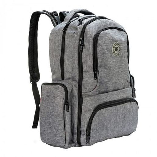 Foto de                                                                                                     Case of [8] Large Multifunction Baby Diaper Changing Backpacks - Grey .