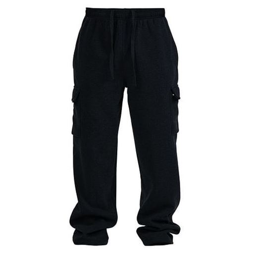 Picture of . Case of [24] Men's Plus Size Fleece Sweatpants - 3X-5X, Black .