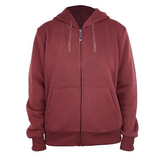 Picture of . Case of [12] Women's Full Zip Fleece Hoodie Sweatshirts - S-XXL, Plum .