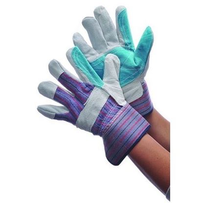 Foto de      Case of [36] Leather Double Palm Work Gloves - Large .