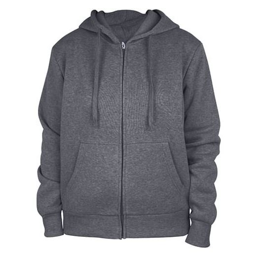 Image sur . Case of [12] Women's Full Zip Fleece Hoodie Sweatshirts - S-3XL, Stone Grey .