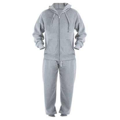 Picture of . Case of [24] Full Zip Sweat Suits - Dark Grey, S-2XL .