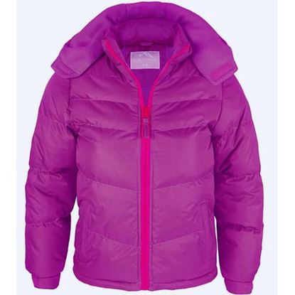 Picture of . Case of [48] Girls' Puff Detachable Hood Jackets - 2T-4T, Purple .