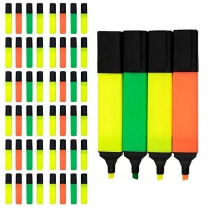 Picture of . Case of [48] Assorted Color Highlighters - 4 Pack .