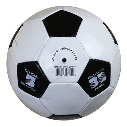 Image de                                                                                                    Case of [50] Soccer Balls - Black & White, Size 5 .