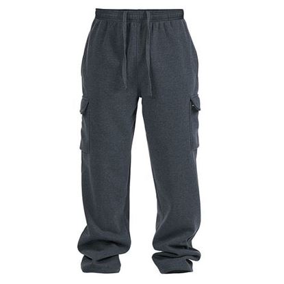 Picture of . Case of [24] Men's Plus Size Fleece Sweatpants - 3X-5X, Dark Grey .