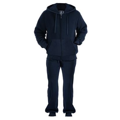 Picture of . Case of [24] Full Zip Sweat Suits - Navy, S-2XL .