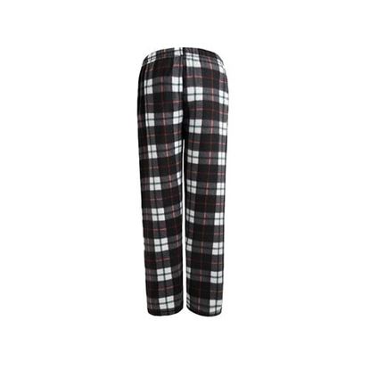 Picture of . Case of [24] Men's Fleece Pajama Pants - 3X-5X, Black/Red Plaid .