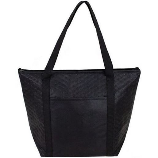 Picture of . Case of [50] Arctic Zipper Cooler Totes - Black .