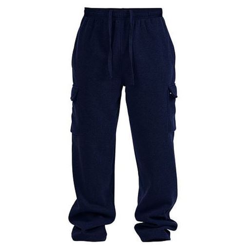 Picture of . Case of [24] Men's Plus Size Fleece Sweatpants - Navy, 3X-5X .