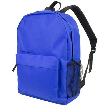 Picture of . Case of [50] Bulk 17" Heavy Duty Backpacks - Royal Blue, 50 Count .