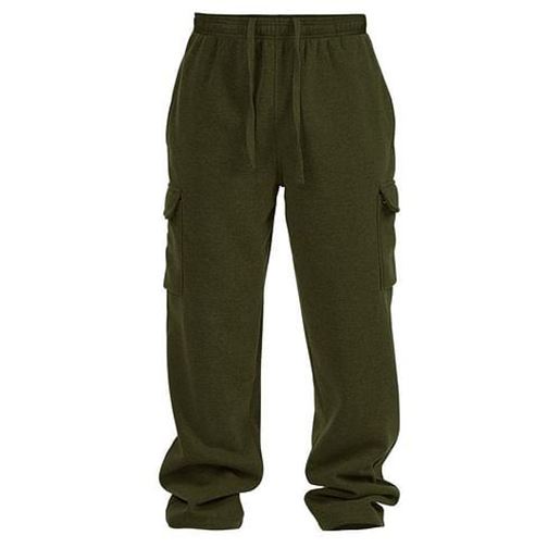 Picture of . Case of [24] Men's Plus Size Fleece Sweatpants - Military Green, 3X-5X .