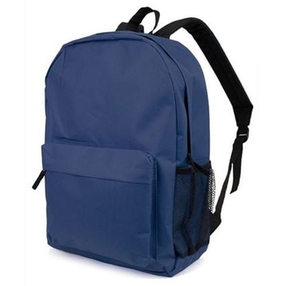 Picture of . Case of [50] Bulk 17" Heavy Duty Backpacks - Navy, 50 Count .