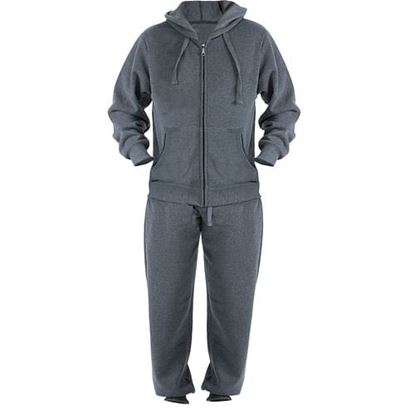 Picture of . Case of [24] Full Zip Sweat Suits - Dark Grey, S-2XL .