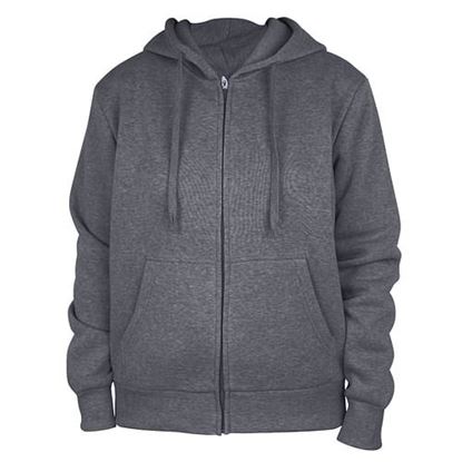 图片 . Case of [12] Women's Full Zip Fleece Hoodie Sweatshirts - S-XXL, Stone Grey .