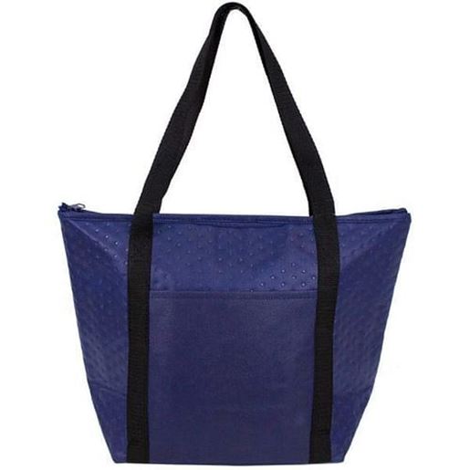 Picture of . Case of [50] Artic Zipper Insulated Cooler Tote - Navy Blue .