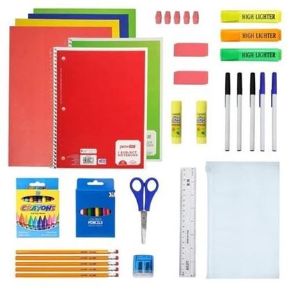 Picture of . Case of [12] Kids' School Supply Kits - 52 Piece, 12 Kits .
