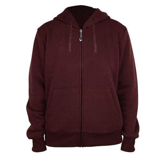 Picture of . Case of [12] Women's Full Zip Fleece Hoodie Sweatshirts - S-XXL, Mocha .