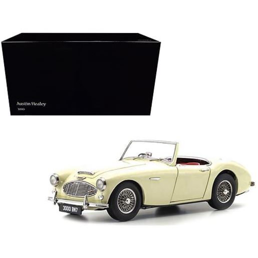 Picture of Austin Healey 3000 Mk-1 (BN7) Convertible RHD (Right Hand Drive) English White 1/18 Diecast Model Car by Kyosho