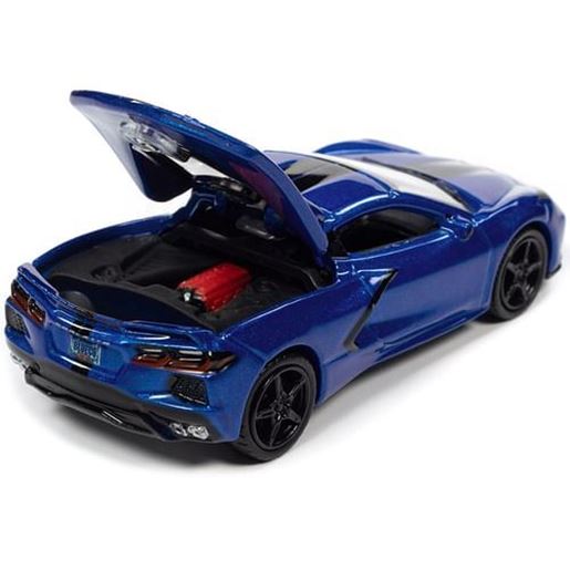 Picture of 2020 Chevrolet Corvette Elkhart Lake Blue Metallic "Sports Cars" Limited Edition 1/64 Diecast Model Car by Auto World