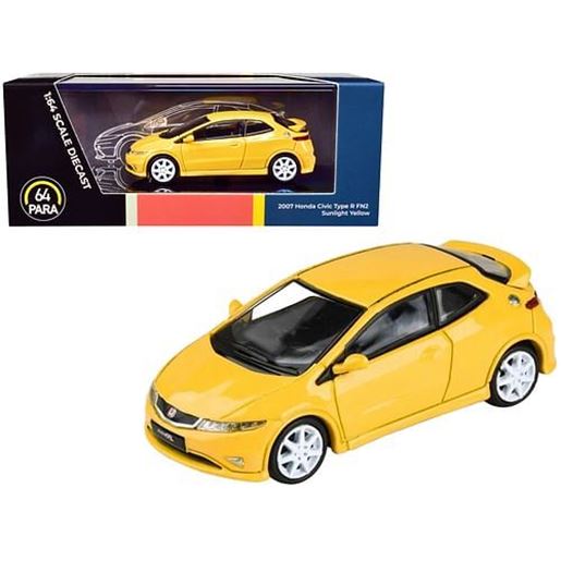 Picture of 2007 Honda Civic Type R FN2 Sunlight Yellow 1/64 Diecast Model Car by Paragon Models