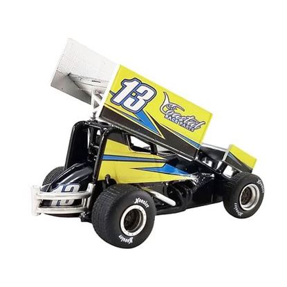 Изображение Winged Sprint Car #13 Justin Peck "Coastal Race Parts" Buch Motorsports "World of Outlaws" (2022) 1/64 Diecast Model Car by ACME