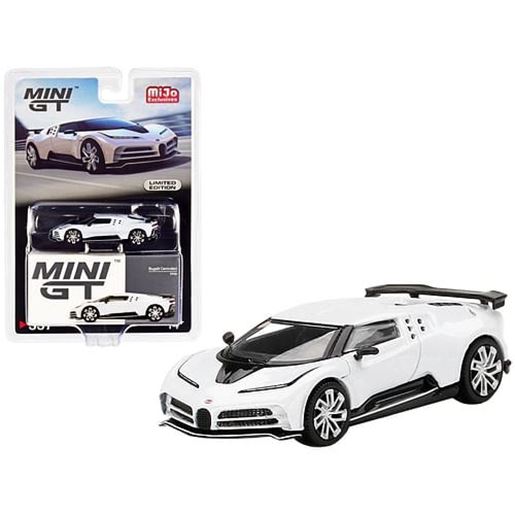 Picture of Bugatti Centodieci White with Black Accents Limited Edition 1/64 Diecast Model Car by True Scale Miniatures