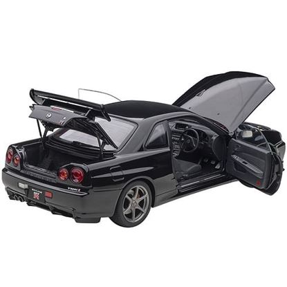 Picture of Nissan Skyline GT-R (R34) V-Spec II RHD (Right Hand Drive) Black Pearl 1/18 Model Car by Autoart