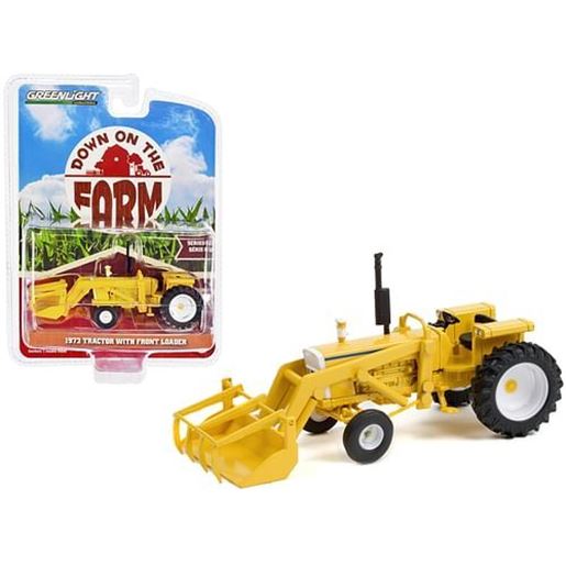 Picture of 1972 Tractor with Front Loader Yellow "Down on the Farm" Series 6 1/64 Diecast Model by Greenlight