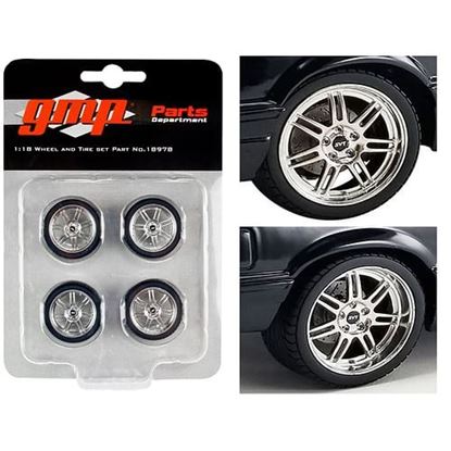 Picture of Custom SVT 7-Spoke Wheel & Tire Set of 4 pieces from "1990 Ford Mustang 5.0 Custom" 1/18 Scale Model by GMP