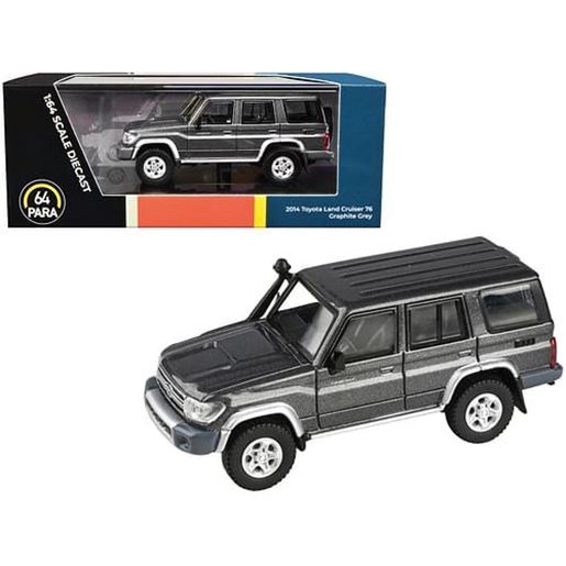 Picture of 2014 Toyota Land Cruiser 76 Graphite Gray Metallic 1/64 Diecast Model Car by Paragon Models