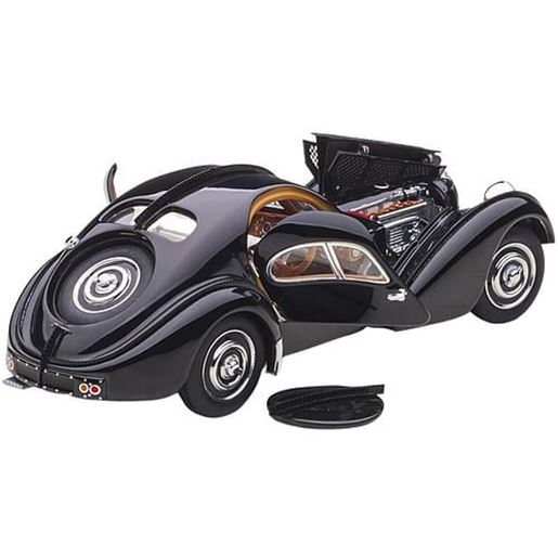 Picture of 1938 Bugatti Type 57SC Atlantic with Disc Wheels Black 1/43 Diecast Model Car by Autoart