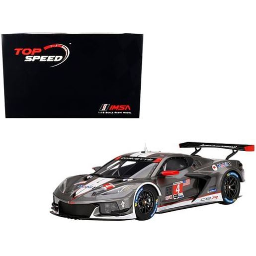 Image sur Chevrolet Corvette C8.R #4 Tommy Milner - Alexander Sims - Nick Tandy "Corvette Racing" IMSA Sebring 12 Hours (2021) 1/18 Model Car by Top Speed