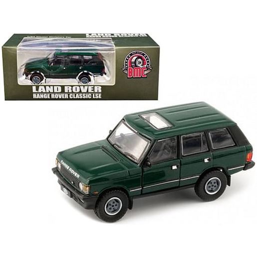 Picture of Land Rover Range Rover Classic LSE RHD (Right Hand Drive) Green with Sunroof with Extra Wheels 1/64 Diecast Model Car by BM Creations