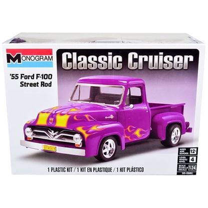 Picture of Level 4 Model Kit 1955 Ford F-100 Street Rod Pickup Truck "Classic Cruiser" 1/24 Scale Model by Revell