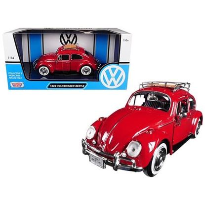 Picture of 1966 Volkswagen Classic Beetle Red 1/24 Diecast Car Model by Motormax