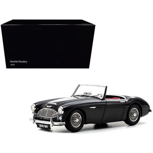 Picture of Austin Healey 3000 Mk-1 (BN7) Convertible RHD (Right Hand Drive) Black 1/18 Diecast Model Car by Kyosho