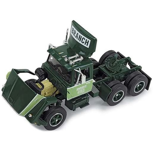 Foto de Ford LT-9000 Day Cab with Vintage 40' Dry Goods Tandem-Axle Trailer Green "Branch Motor Express" 1/64 Diecast Model by DCP/First Gear