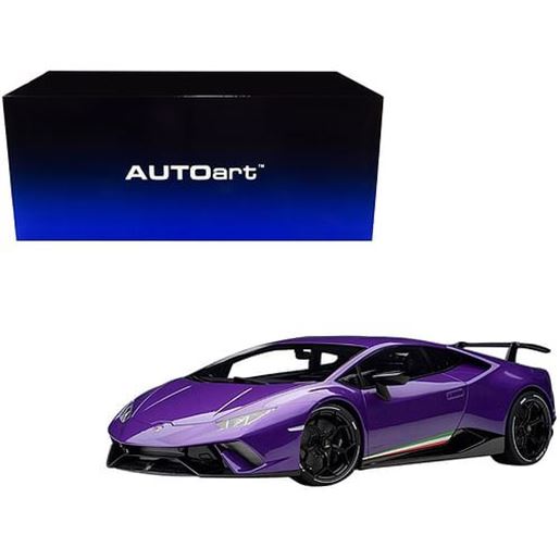 Picture of Lamborghini Huracan Performante Viola Pasifae / Pearl Purple with Black Wheels 1/12 Model Car by Autoart